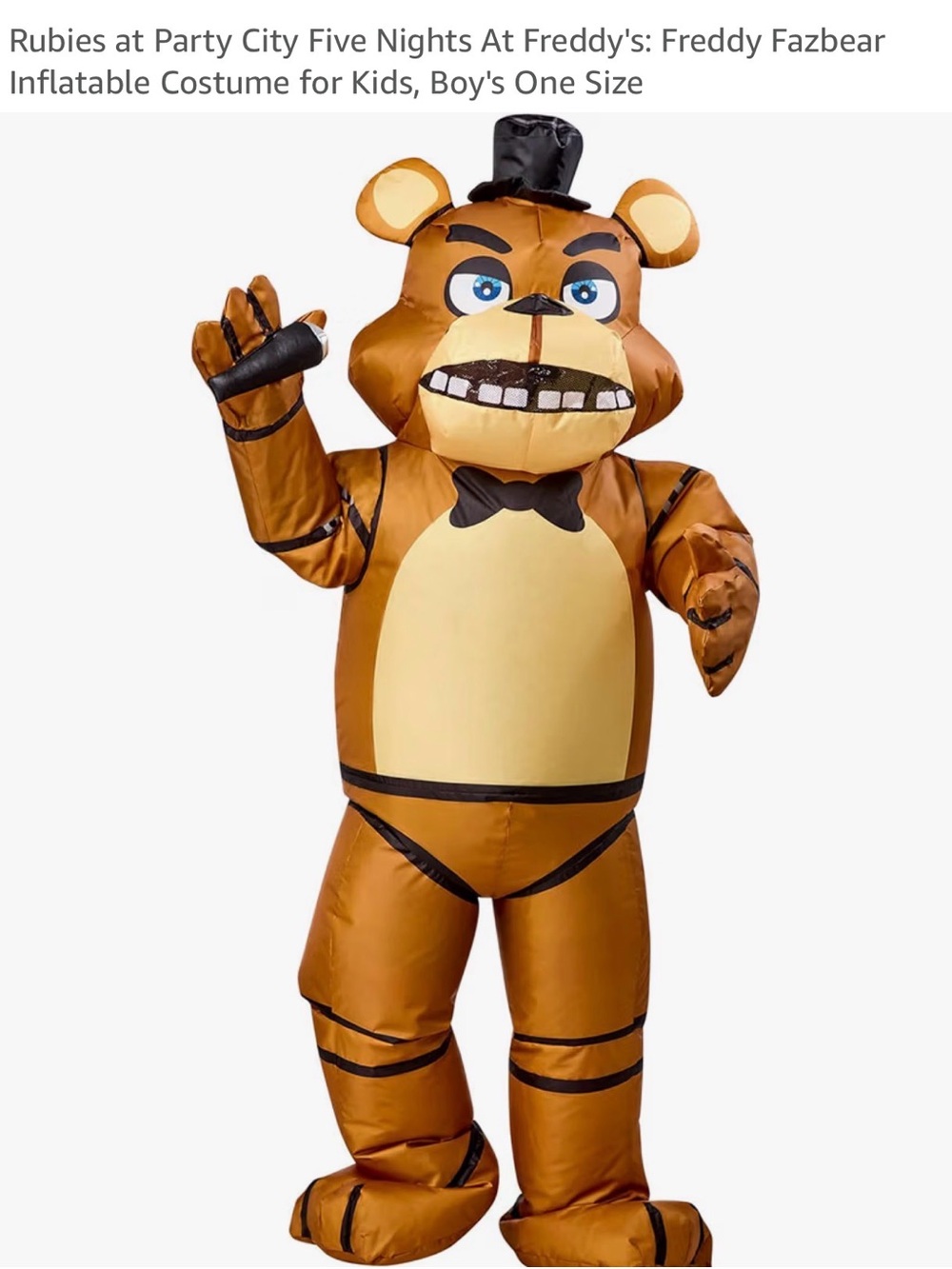 Rubie's Freddy Fazbear Inflatable Costume in Brown and Cream